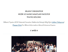 Tablet Screenshot of bilkenttiyatro.com